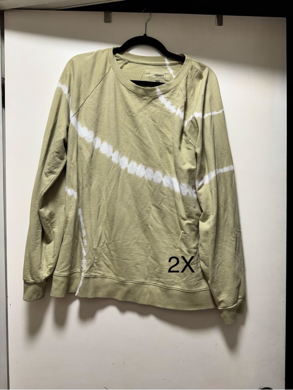 Women’s Sage Green Tie-Dye Crewneck Sweater